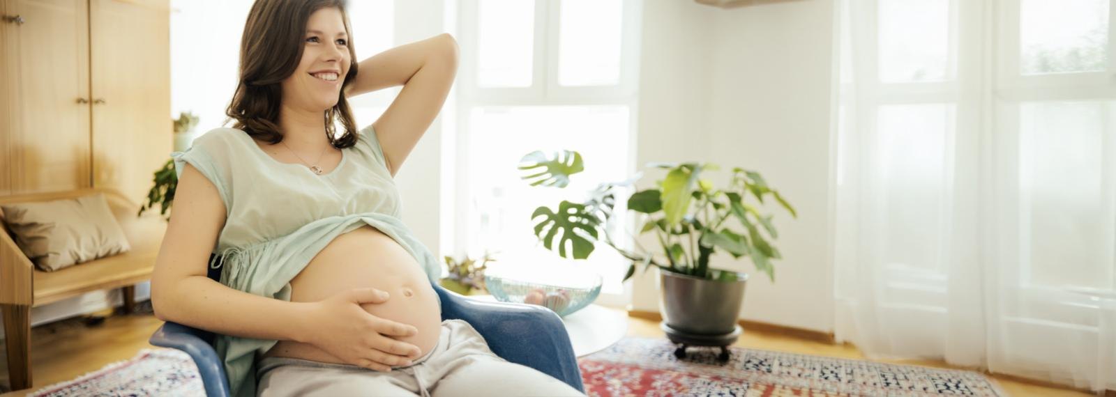 Pregnant woman resting